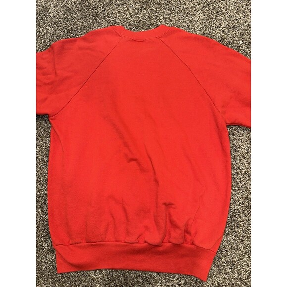Vintage 80s Hard Rock Cafe LA JOLLA Sweatshirt Womens Large Red Save The Planet - Picture 4 of 6
